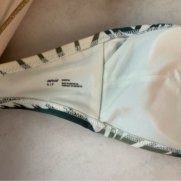 Aerie Palm Keyhole Bikini with Gold Straps Set - Picture 11 of 11